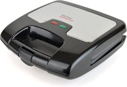 KitchenPerfected 2 Slice Sandwich & Omelette Maker - Black Steel