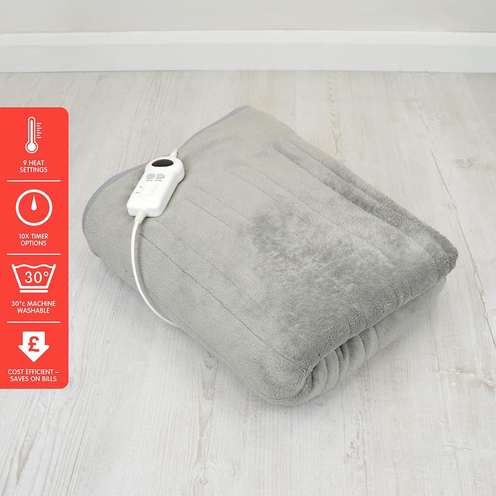Couverture chauffante très grande StayWarm 180x130cm - Grise