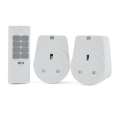 Prises télécommandées 2x 1Kw Réponse rapide - Blanc