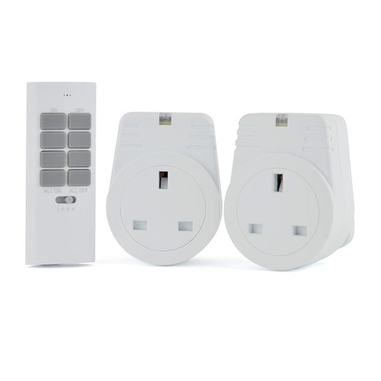 Prises télécommandées 2x 1Kw Réponse rapide - Blanc