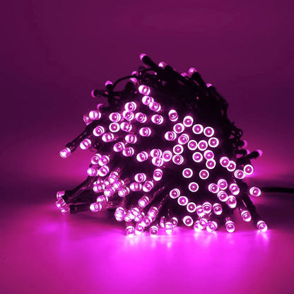 The Christmas Workshop 100 lumières de Noël à DEL roses à modes multiples / Guirlande lumineuse intérieure ou extérieure / 6,9 mètres / 8 modes d'éclairage / Idéal pour Noël, mariages et jardins