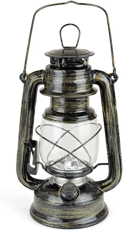 HomeLife Lampe de tempête à DEL « Ottawa » – Laiton antique (IUEG)