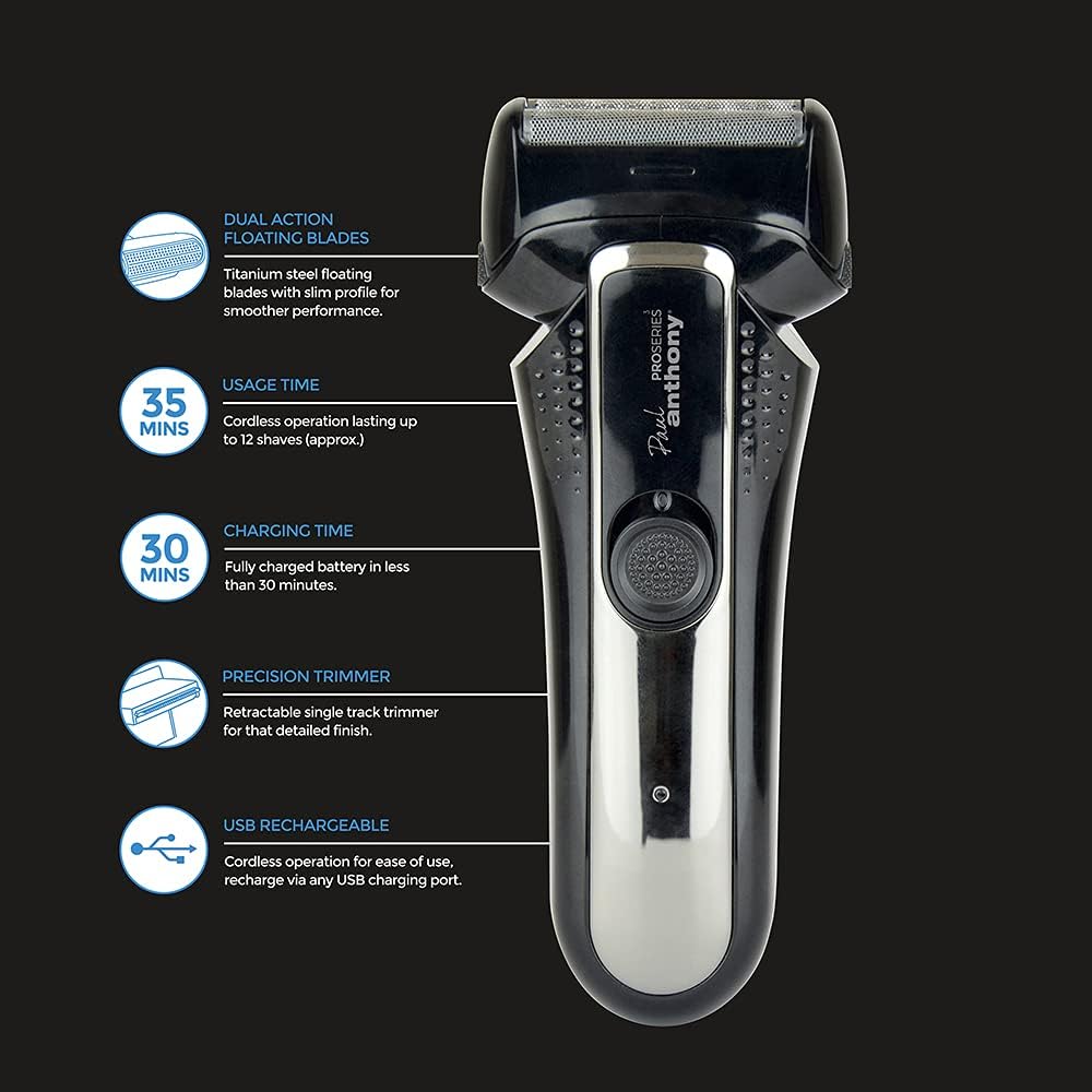 Paul Anthony 'Pro Series 2' Men's USB Foil Shaver