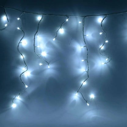 Guirlande lumineuse de Noël 240 LED « stalactite effet neige » très lumineuses - Blanc