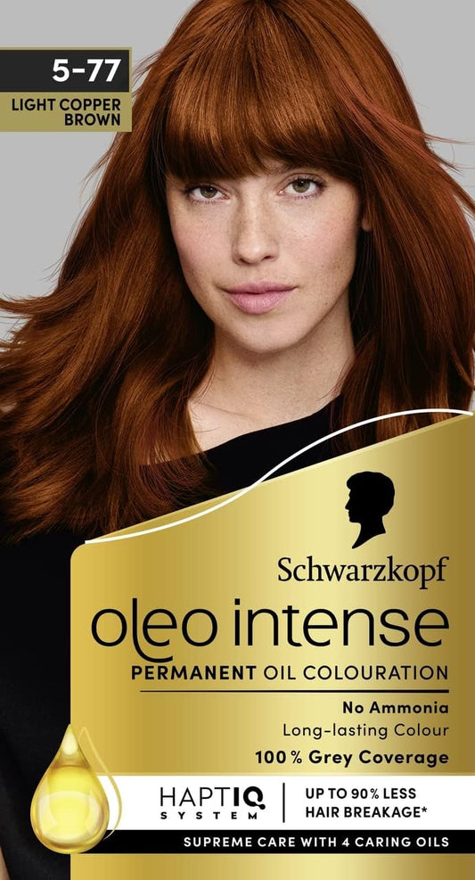 Schwarzkopf Oleo Intense Coloration Permanente à l'Huile 5-77 Chatain Clair Cuivré Intense