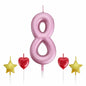 PINK NUMBERS BIRTHDAY CANDLES NUMBER 8