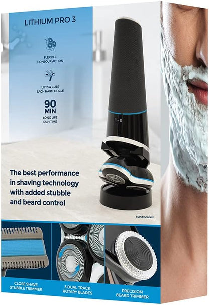 Paul Anthony ''Lithium Pro 3'' USB Wet & Dry Rotary Shaver with Beard Trimmer