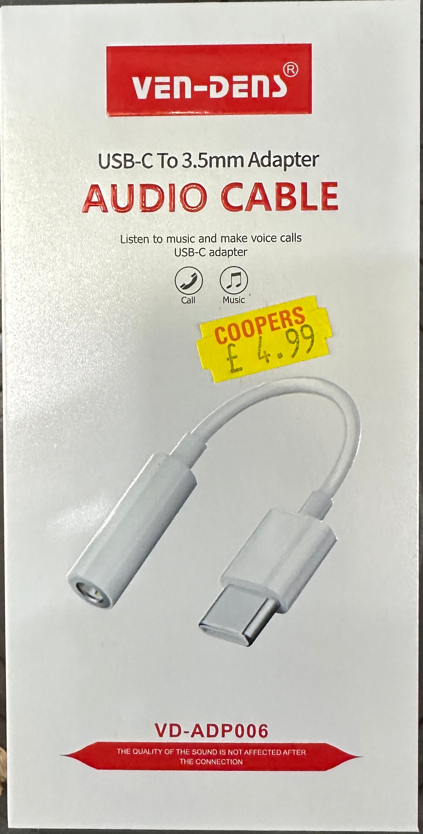 USB-C To 3.5mm Adapter Audio Cable