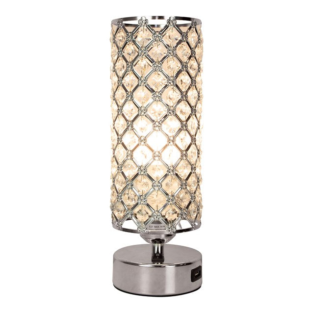 Lampe USB en cristal de forme cylindrique