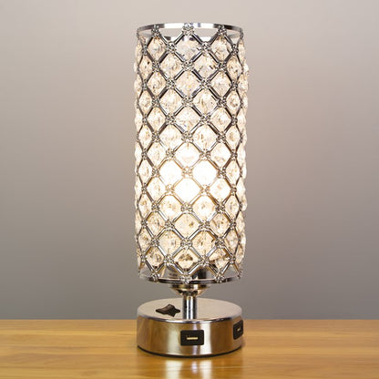 Lampe USB en cristal de forme cylindrique