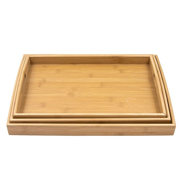 Blackmoor 3 Piece Bamboo Tray Set