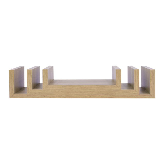 3pk Oak Effect U Shaped Shelves