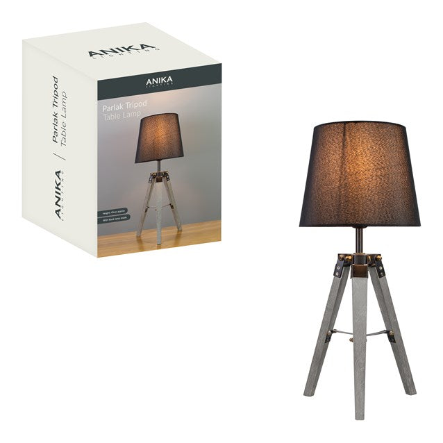 Lampe de table trépied Parlak - Noir