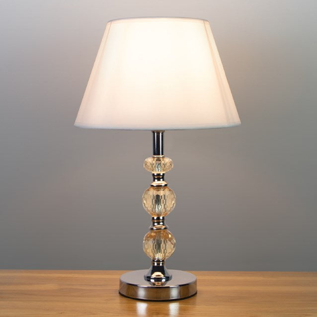 Lampe de table à sphère de cristal commutable