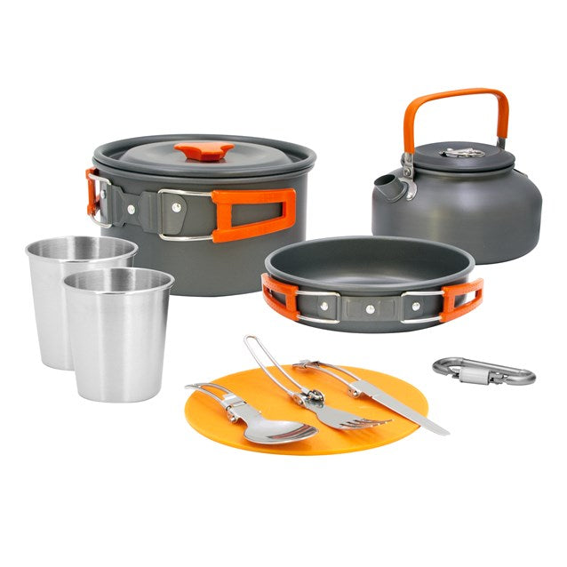 11PC Aluminium Camping Cookware Kit