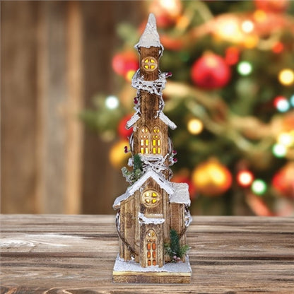 Christmas Workshop 75cm Snow Tipped Wooden House