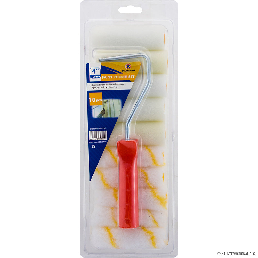 Lot de 10 recharges de rouleaux à peinture 4" de haute qualité – Couverture lisse et uniforme pour vos projets de peinture