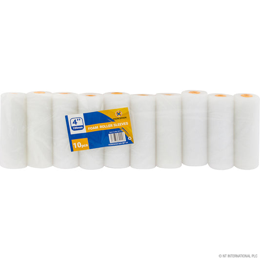 Bulk Pack of 10 - 4" Foam Roller Sleeves (10cm) - High-Quality Replacement Covers for Painting and Crafting
