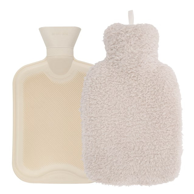 2L Beige Teddy Fur Hot Water Bottle