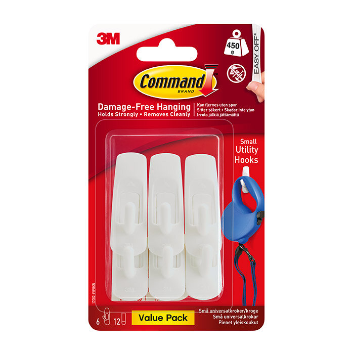 Command 6 Small Hooks, Value pack 17002VP