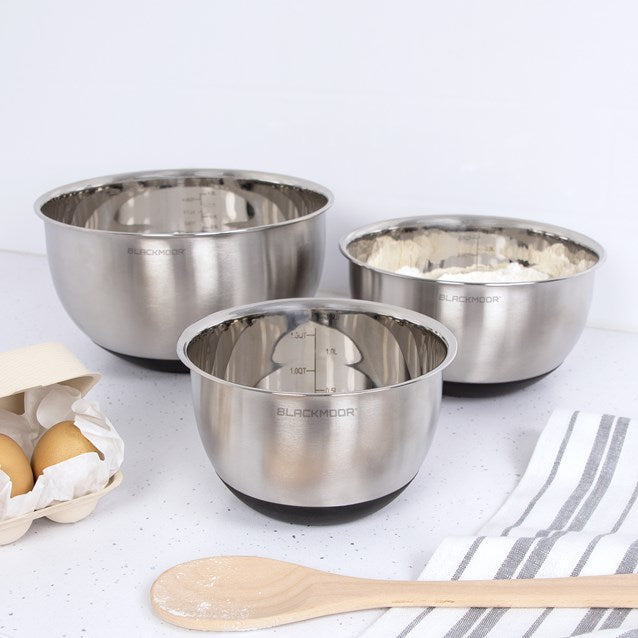 Blackmoor Stainless Steel Anti Skid Mixing Bowls