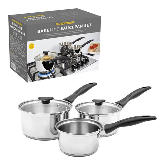 Blackmoor Stainless Steel 5pc Saucepan Set