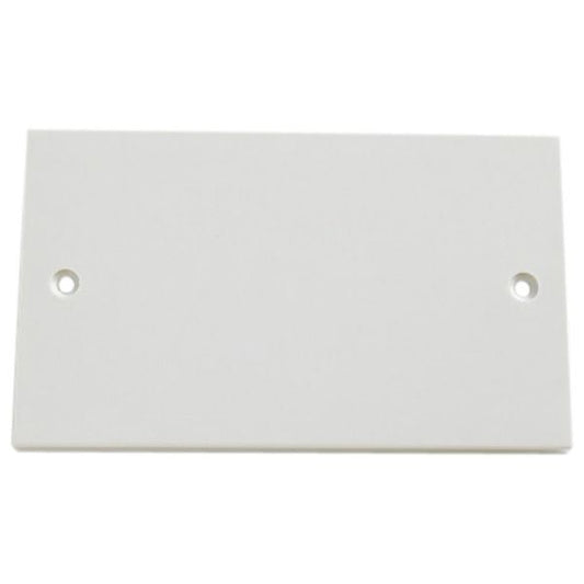 Plaque d'obturation électrique double 2 postes blanche