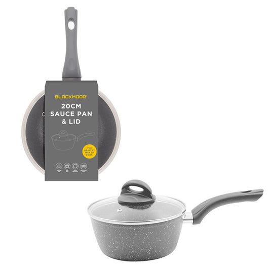 Blackmoor 20cm Sauce Pan & Lid Grey