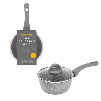 Blackmoor 18cm Sauce Pan & Lid Grey