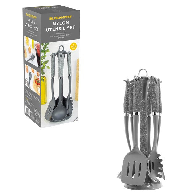 Blackmoor 6 piece Utensil Set - Grey