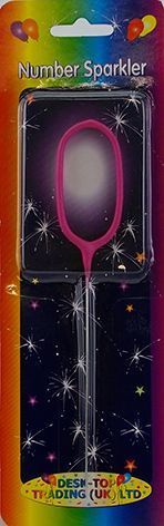 NUMBER SPARKLERS PINK 0