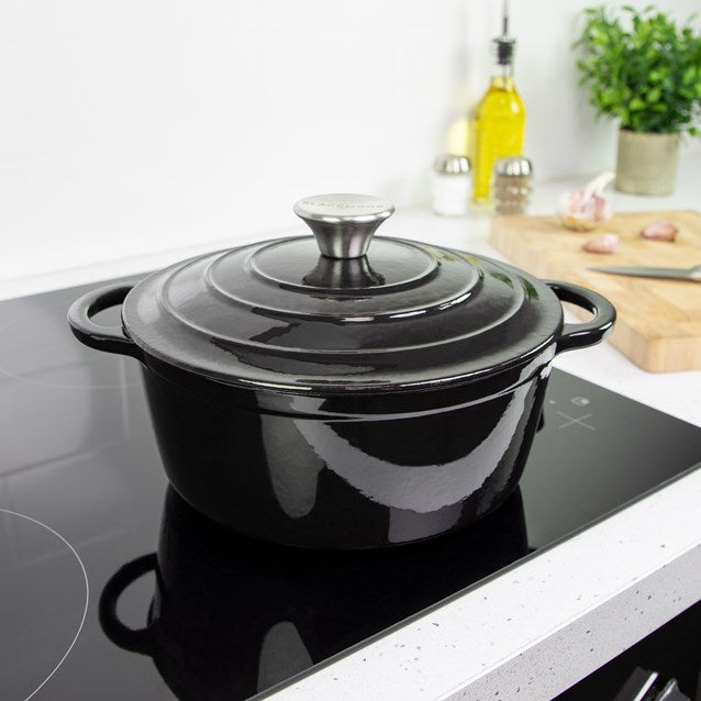 Blackmoor Cast Iron 24cm/2.5L Casserole Black