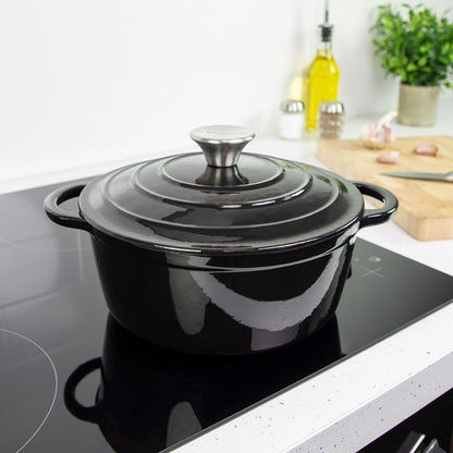 Blackmoor Cast Iron 24cm/2.5L Casserole Black