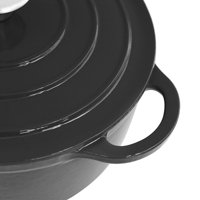 Blackmoor Cast Iron 24cm/2.5L Casserole Black