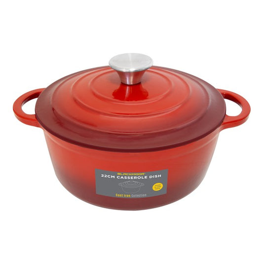 Blackmoor Cast Iron 24cm/2.5L Casserole Red