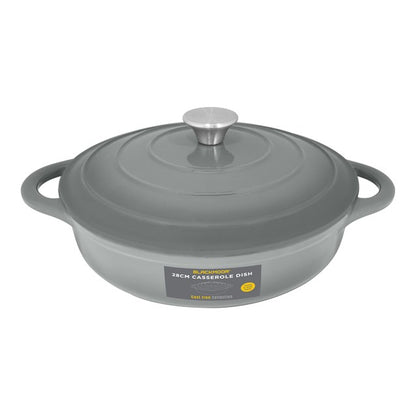 Blackmoor Cast Iron 28cm/2.5L Low Casserole Grey