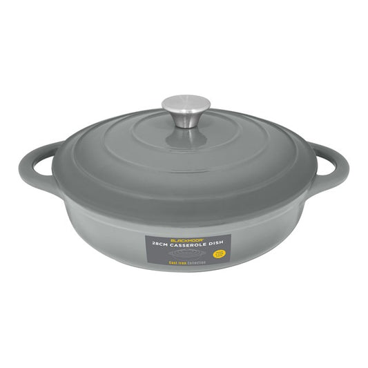 Blackmoor Cast Iron 28cm/2.5L Low Casserole Grey