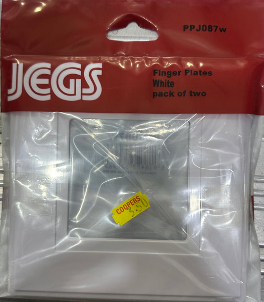 JEGS Finger Plates White Pack Of Two