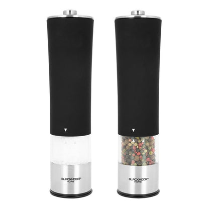 Blackmoor Electric Salt and Pepper Mill Set Black