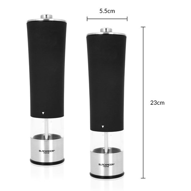 Blackmoor Electric Salt and Pepper Mill Set Black