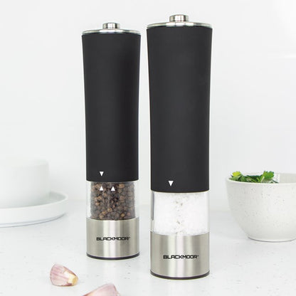 Blackmoor Electric Salt and Pepper Mill Set Black