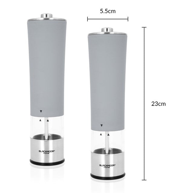 Blackmoor Electric Salt and Pepper Mill Set Grey