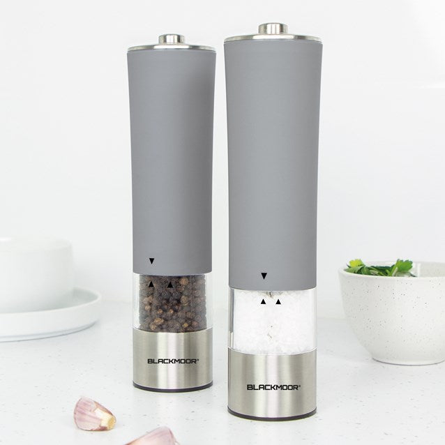 Blackmoor Electric Salt and Pepper Mill Set Grey