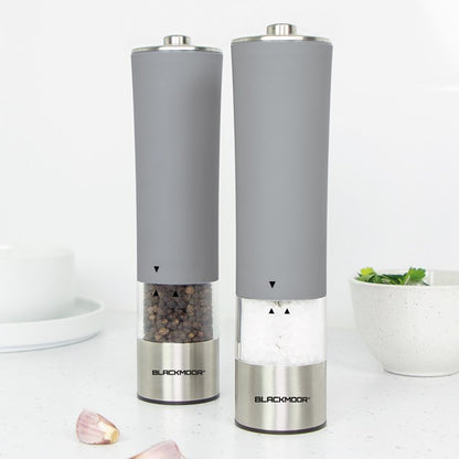 Blackmoor Electric Salt and Pepper Mill Set Grey