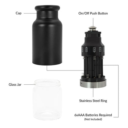 Blackmoor Gravity Salt and Pepper Mill Set Black