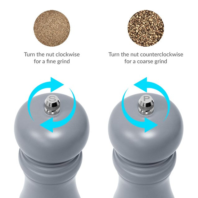 Blackmoor Manual Salt and Pepper Mill Set Grey