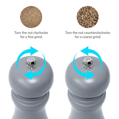 Blackmoor Manual Salt and Pepper Mill Set Grey