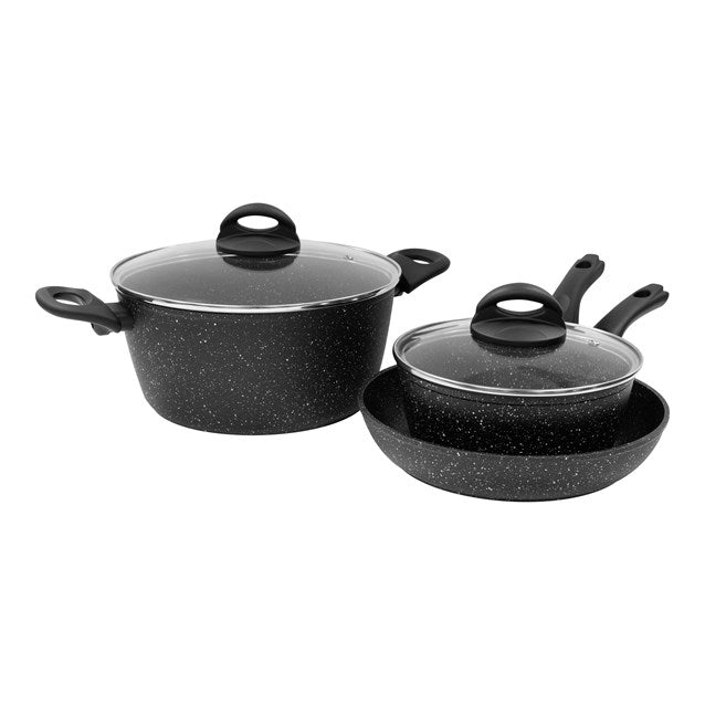 Batterie de cuisine Blackmoor Home - Pierre hybride antiadhésive