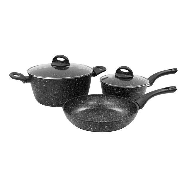Batterie de cuisine Blackmoor Home - Pierre hybride antiadhésive