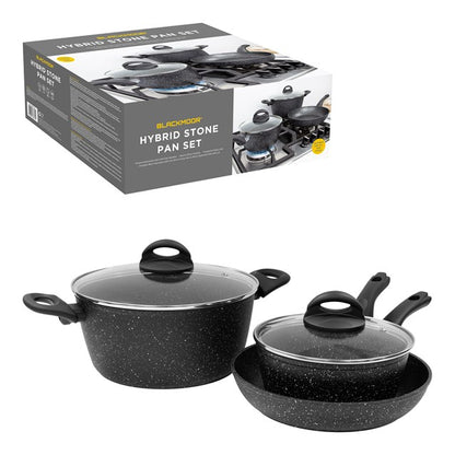 Batterie de cuisine Blackmoor Home - Pierre hybride antiadhésive
